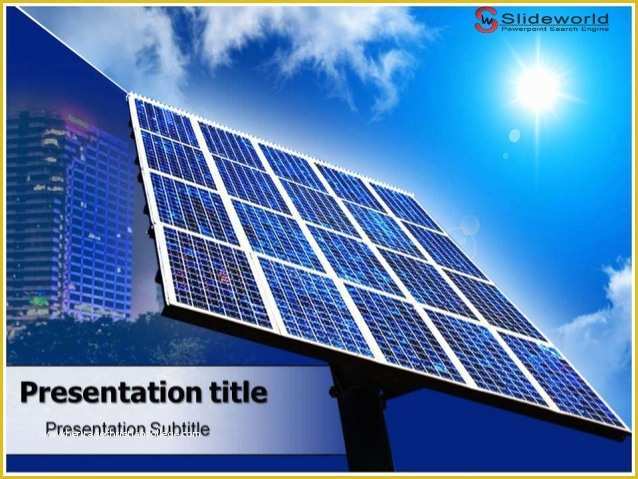 Solar Panel Website Template Free Of solar Panels Powerpoint Template Slideworld