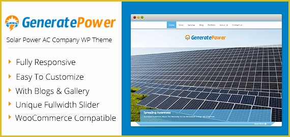 Solar Panel Website Template Free Of solar Power Ac Pany Wordpress theme & Template