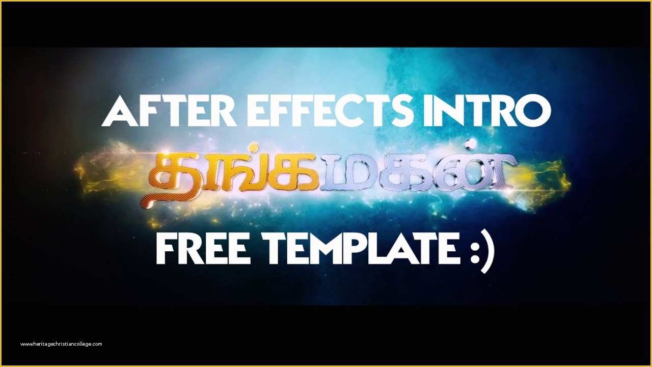 Sports Intro after Effects Free Template Of Thangamagan Title Intro