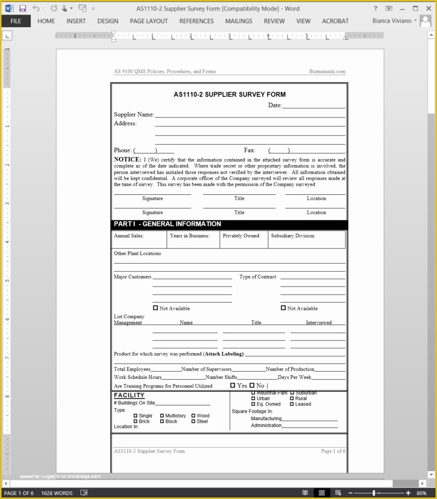 Sqf Templates Free Of Sqf Internal Audit Template