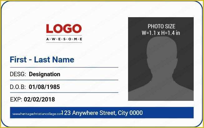 Staff Id Card Template Free Of 10 Best Ms Word Id Badge Templates for Fice