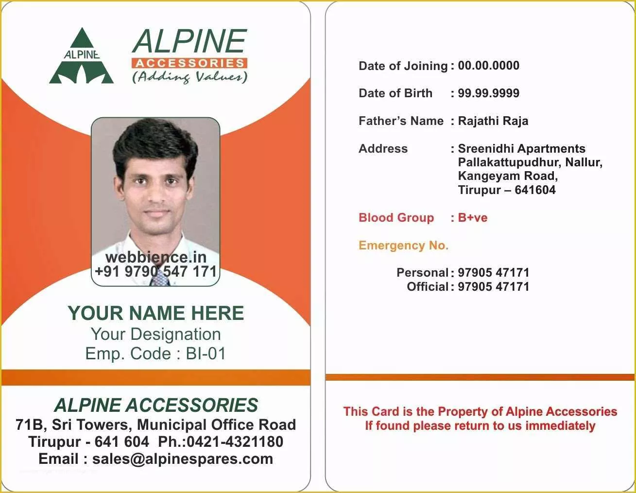 57 Staff Id Card Template Free