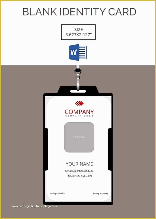 Staff Id Card Template Free Of 30 Blank Id Card Templates Free Word Psd Eps formats
