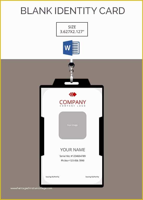 Staff Id Card Template Free Of 30 Blank Id Card Templates Free Word Psd Eps formats