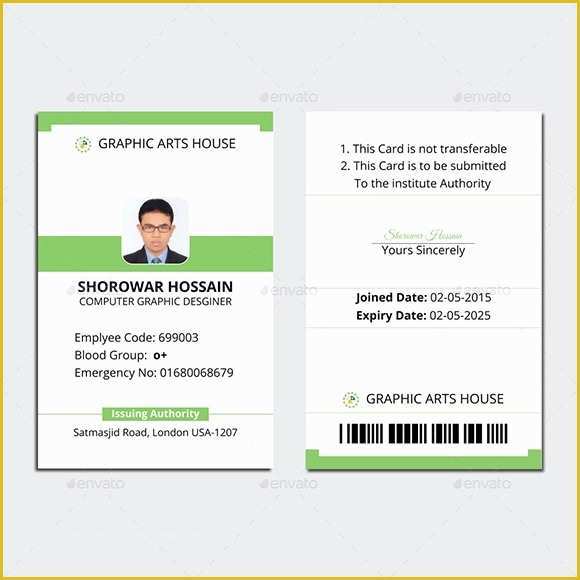 Staff Id Card Template Free Of Employee Id Card Template Psd Free Download Icebergcoworking