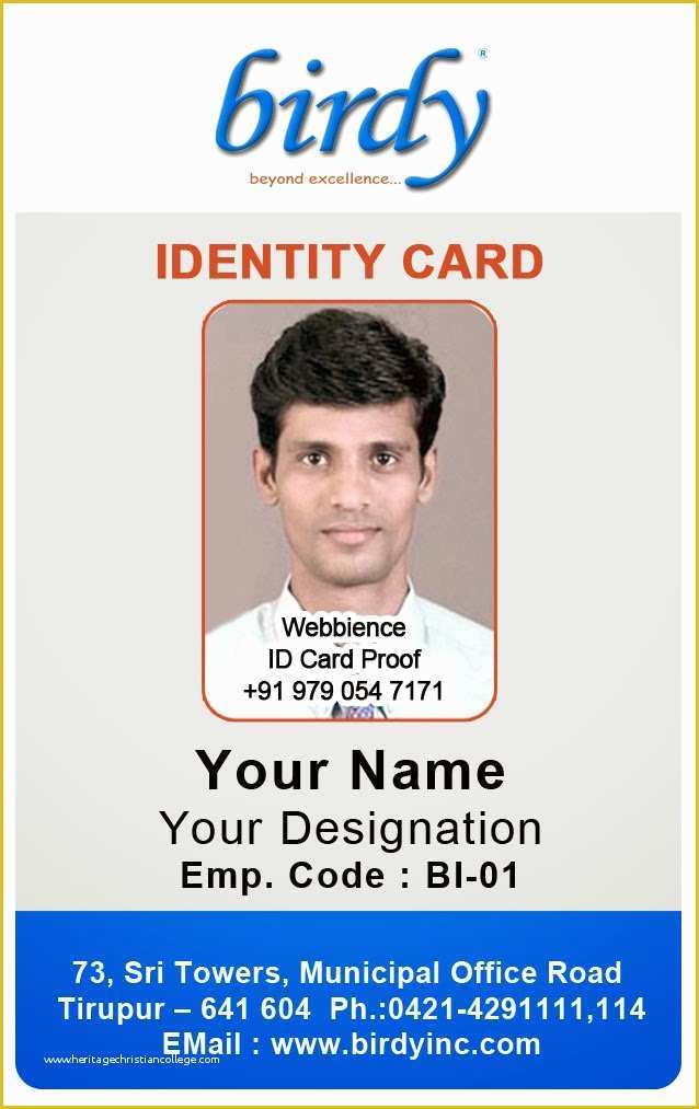 Staff Id Card Template Free Of Id Card Coimbatore Ph Vertical Employee