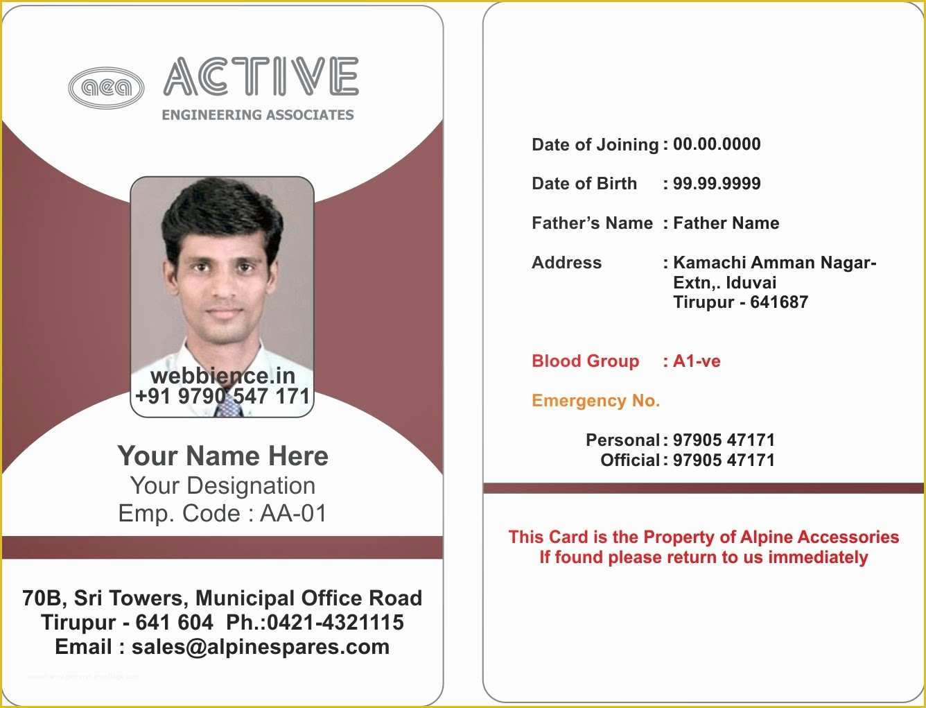 Staff Id Card Template Free Of Template Galleries Employee Id Card Templatres New