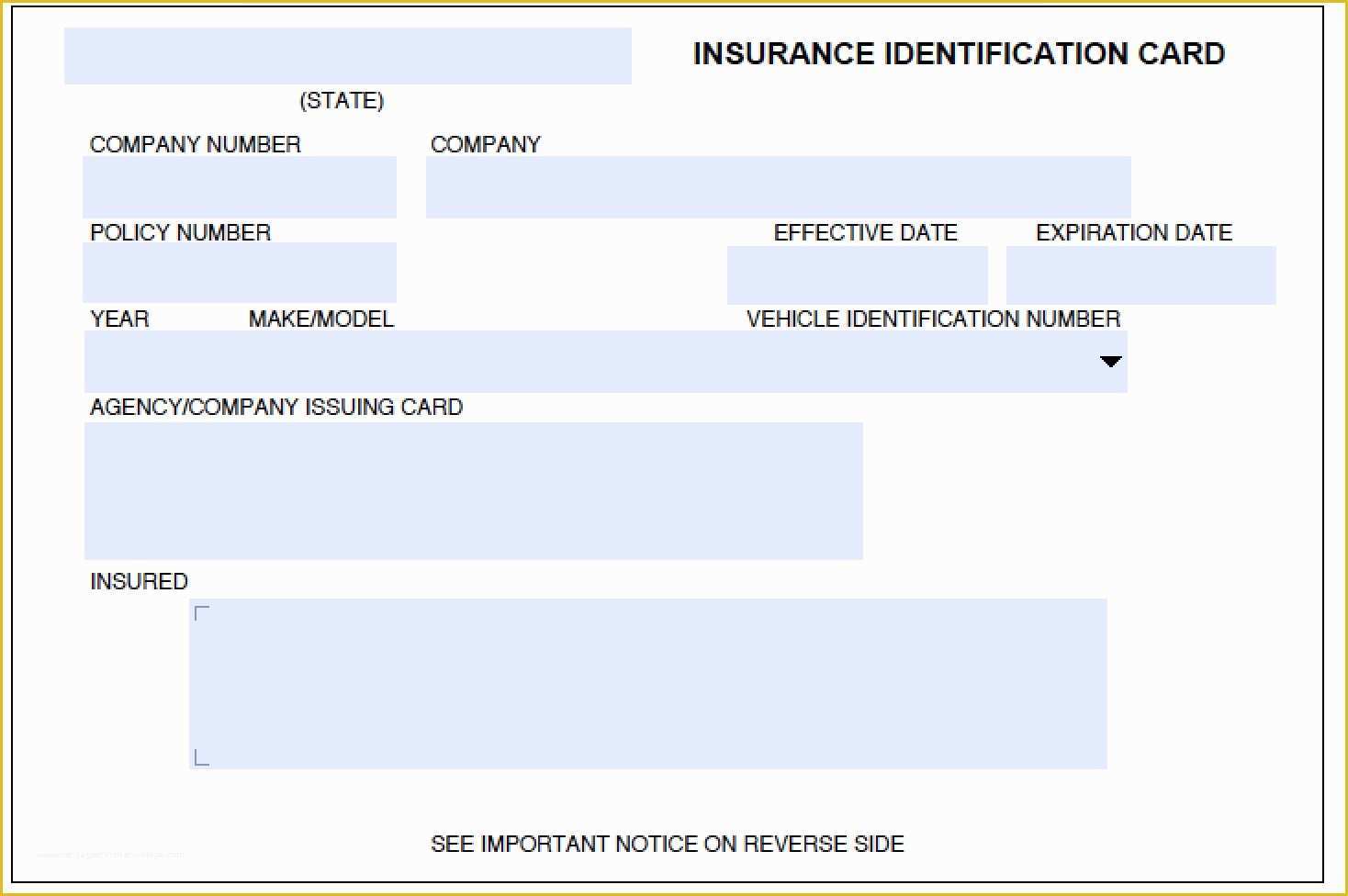 State Id Templates Download Free Of Download Auto Insurance Card Template Wikidownload