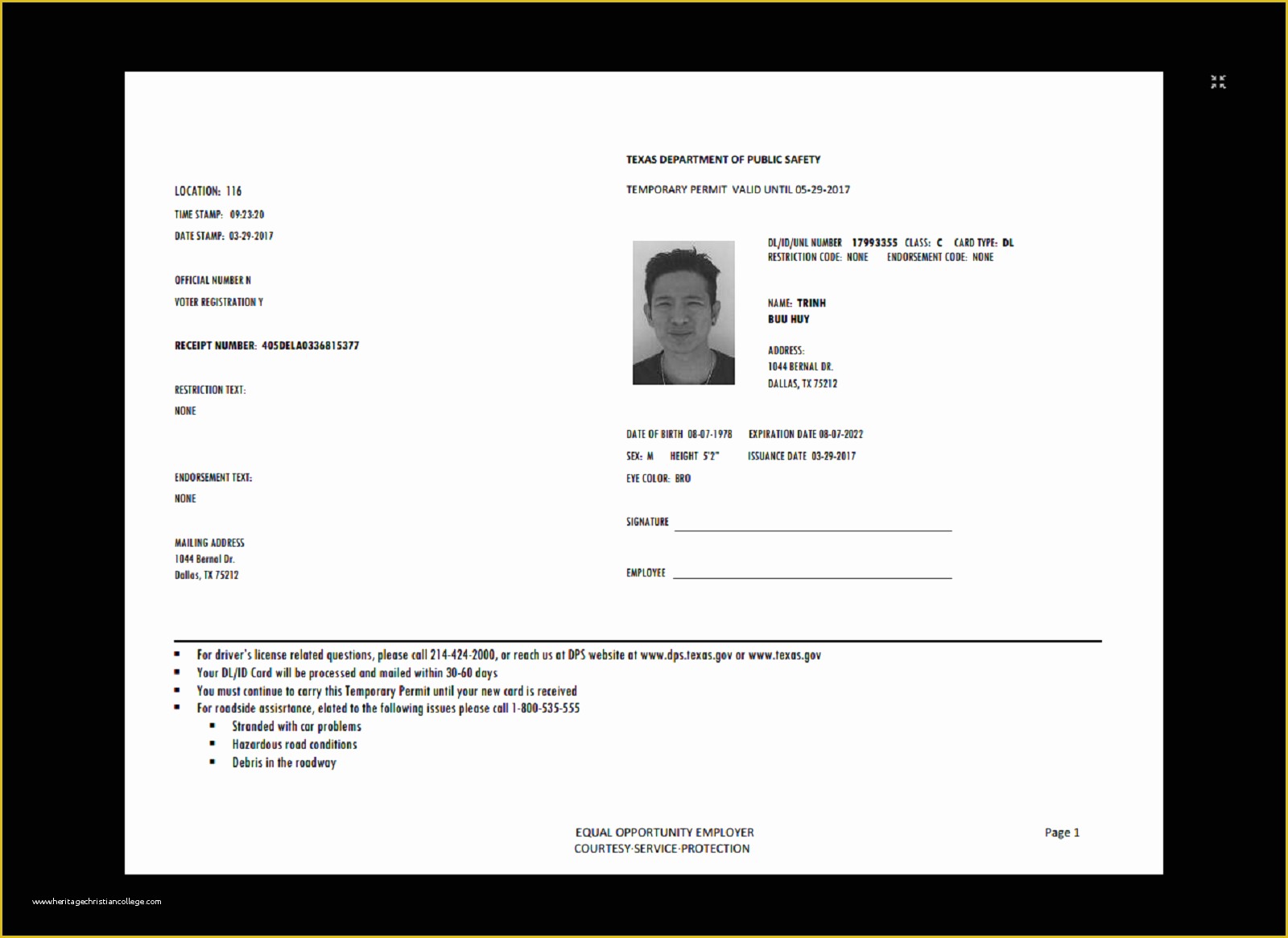 State Id Templates Download Free Of Driver S Permit Texas Temp In 2019