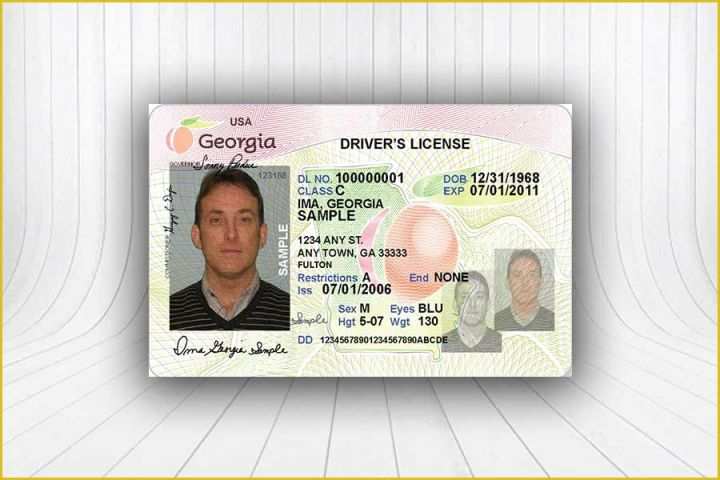 blank georgia drivers license template