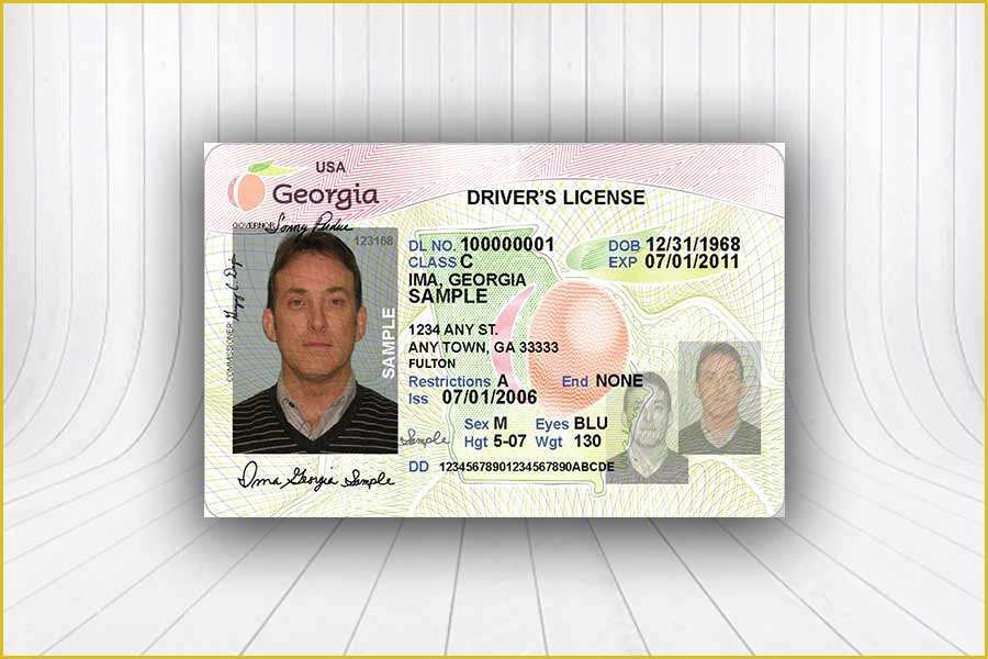 State Id Templates Download Free Of Georgia U S Id Template