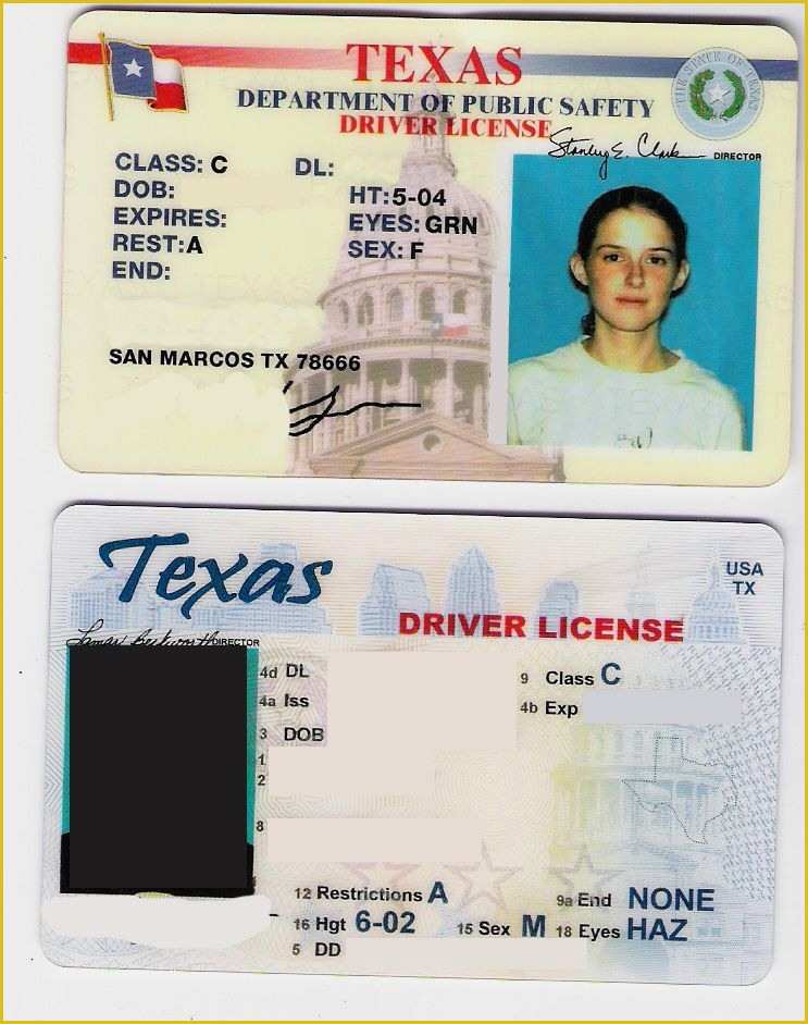State Id Templates Download Free Of Two Texas Fake Drivers Licenses Cards Download the Id