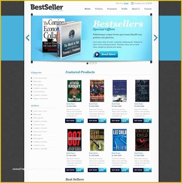 Store Template Free Of 30 Book Store Website themes & Templates