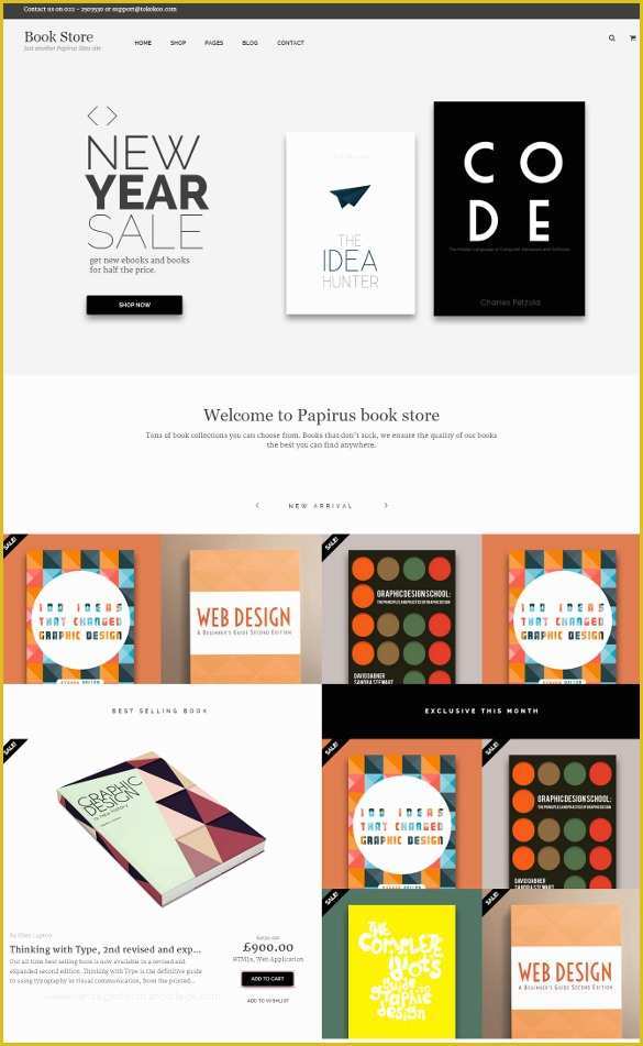 Store Template Free Of 30 Book Store Website themes & Templates