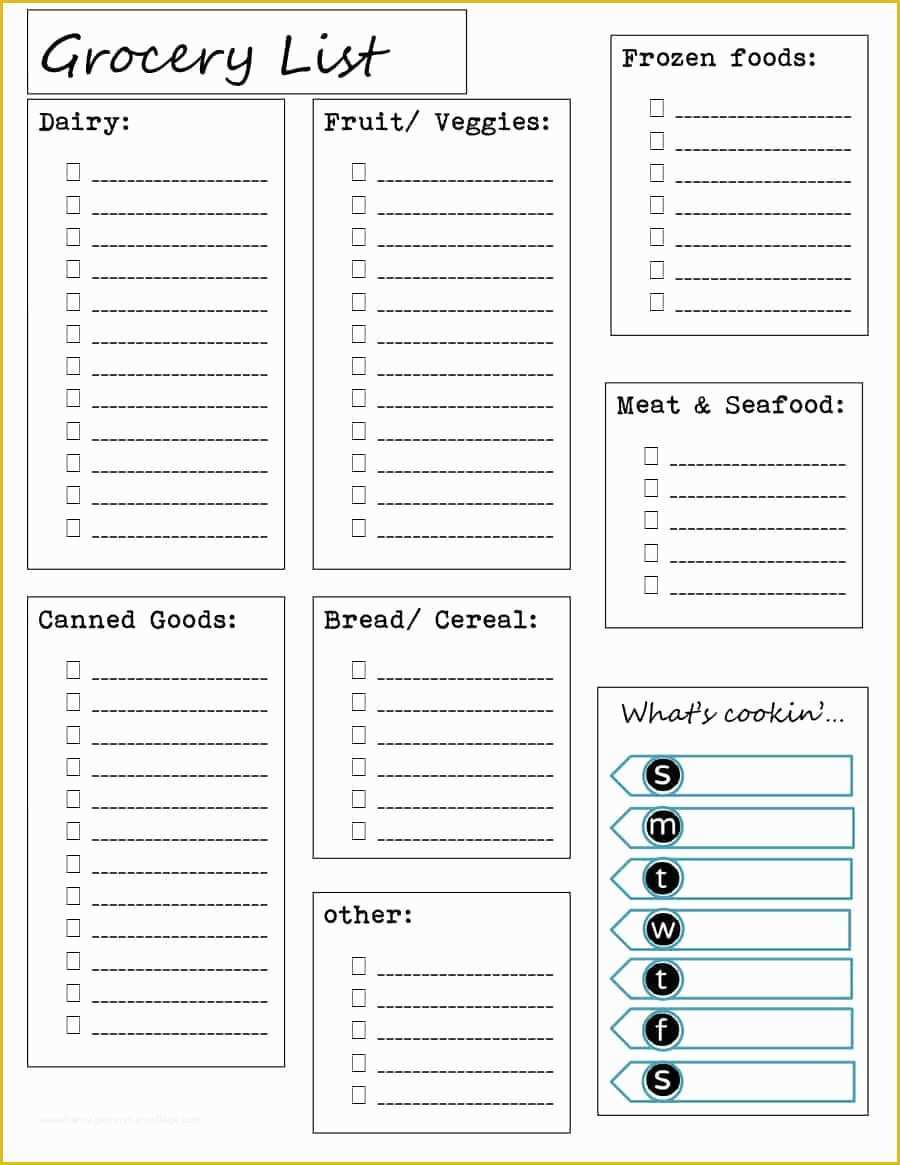 Store Template Free Of 40 Printable Grocery List Templates Shopping List