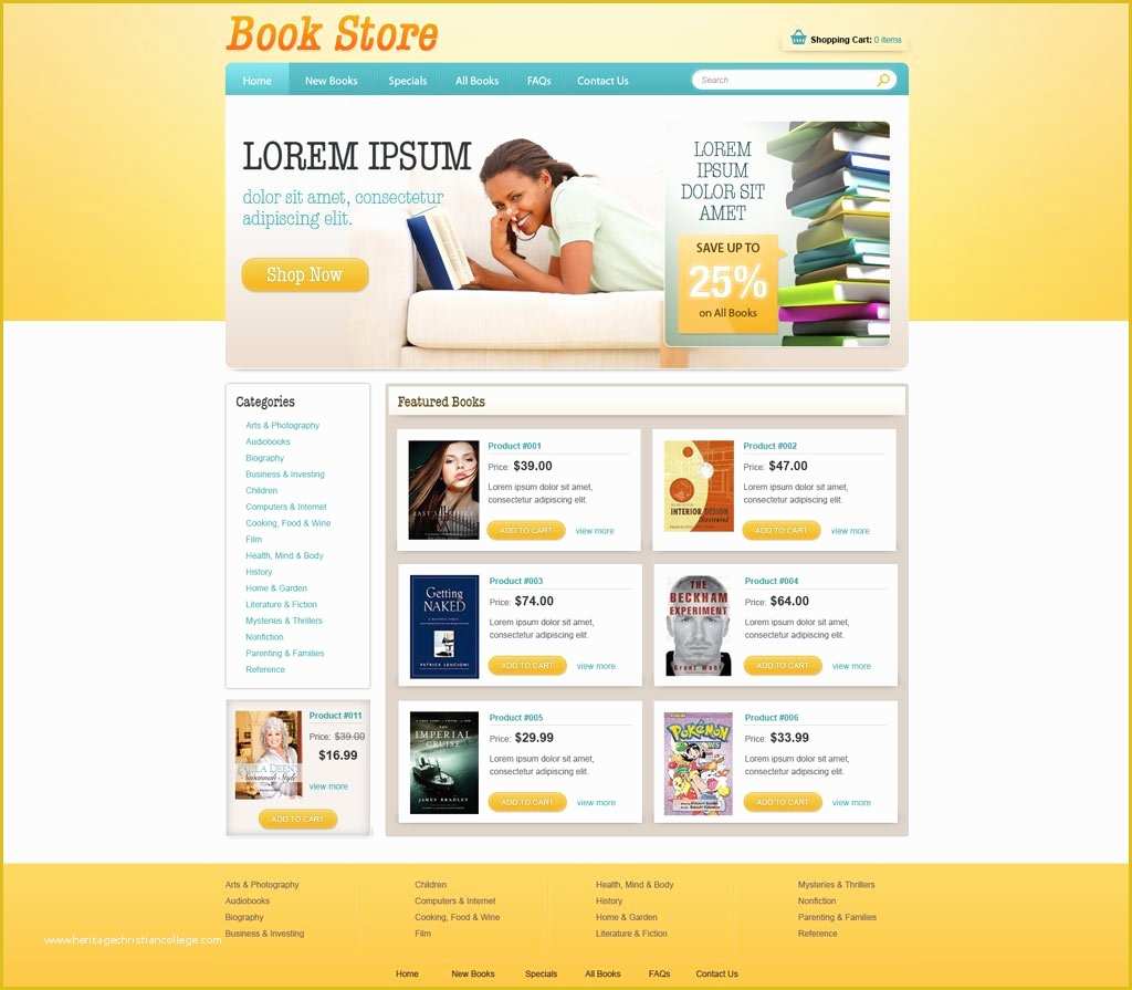 Store Template Free Of Book Line Store Template