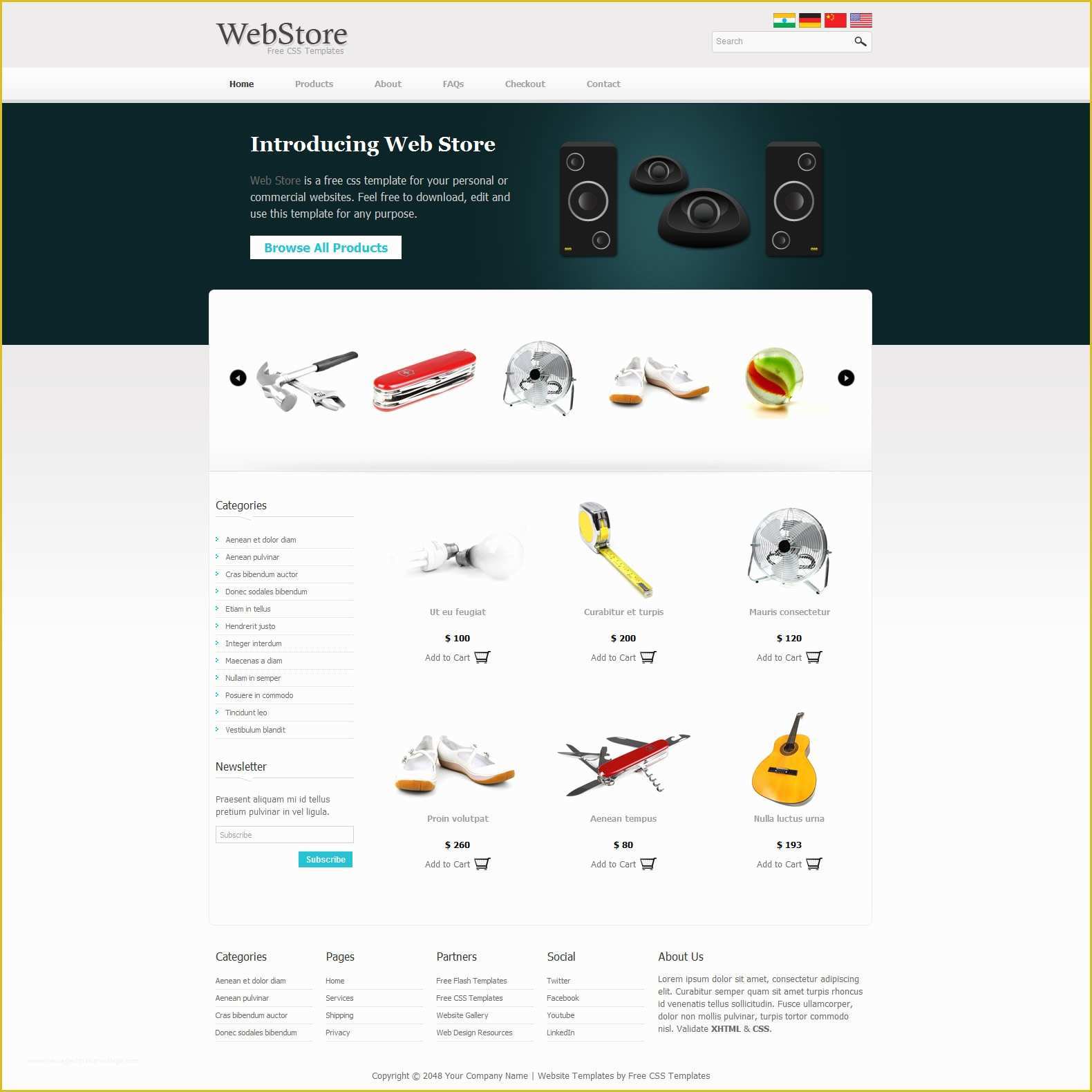 Store Template Free Of Template 341 Web Store