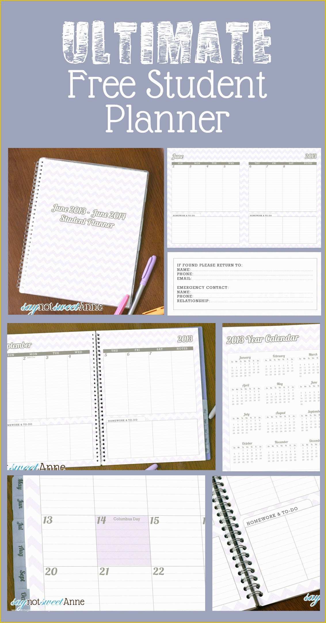 Student Planner Template Free Printable Of Free High School Student Planner Template Homework