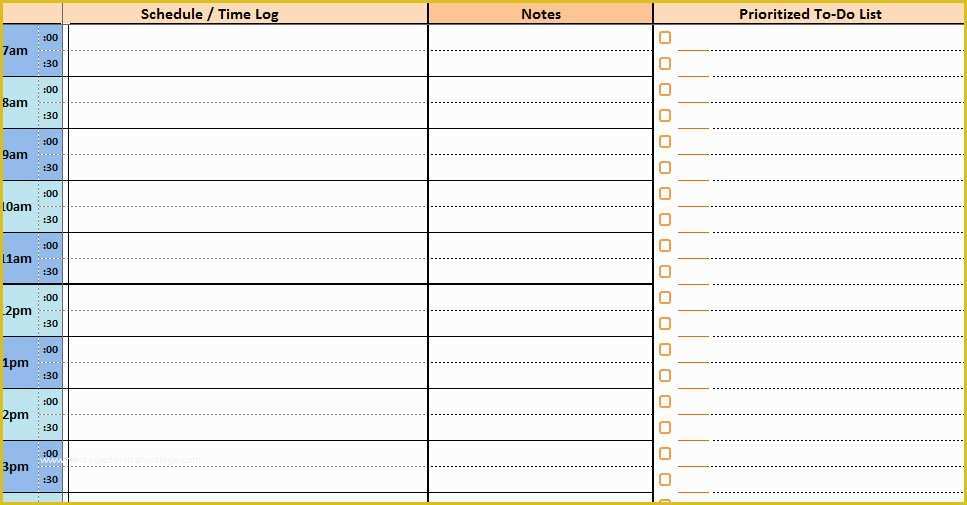 Student Planner Template Free Printable Of Free Printable Daily Excel Planner