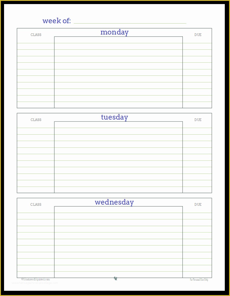 Student Planner Template Free Printable Of Getting Ready for Back to School Student Planner