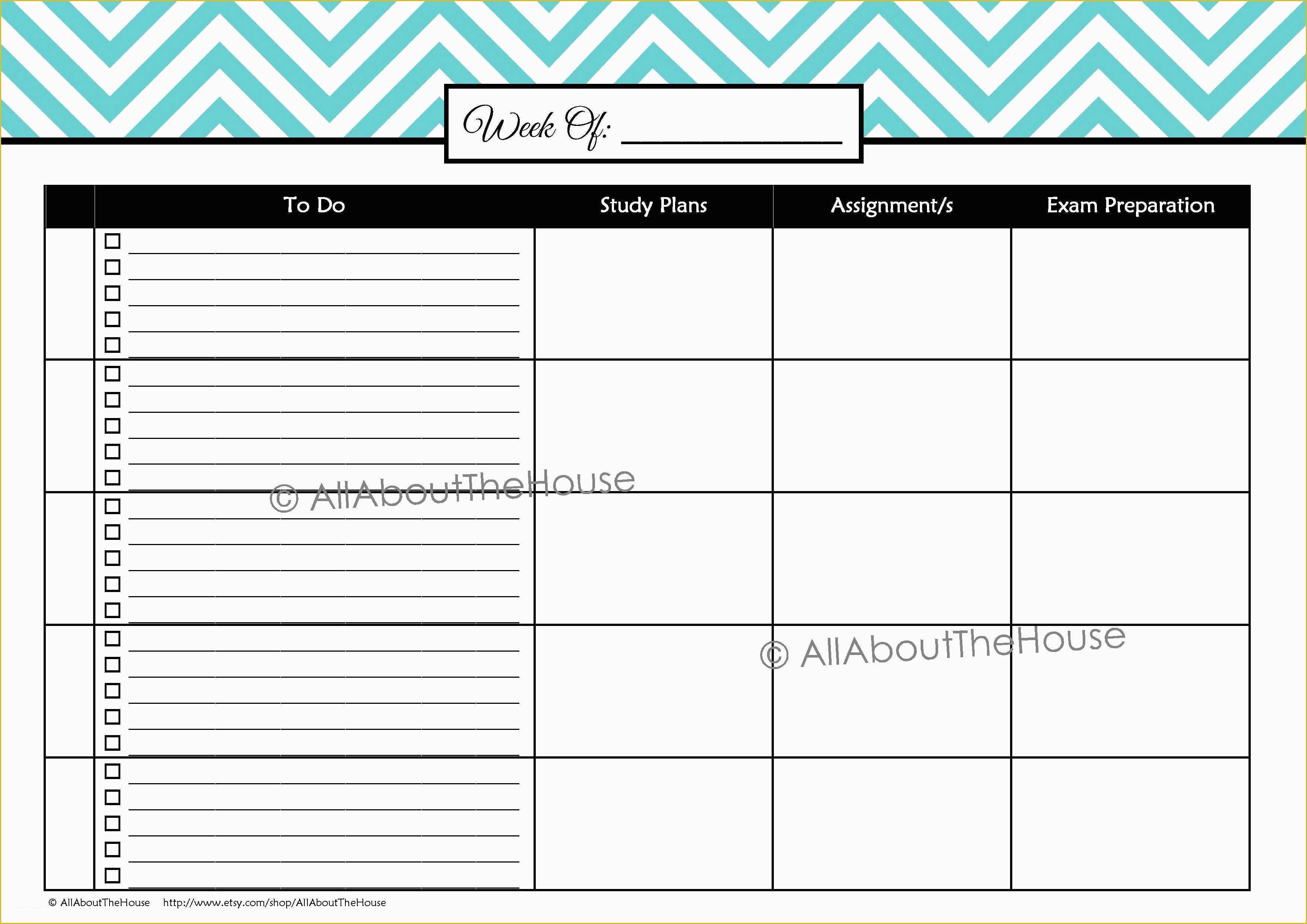 Student Planner Template Free Printable Of Student Planner – Editable