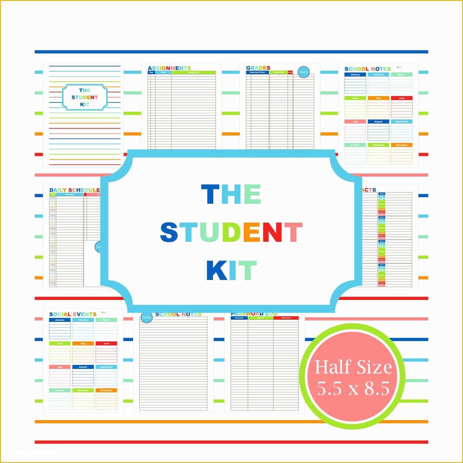 Student Planner Template Free Printable Of Student Planner Printable Planner Student College Student