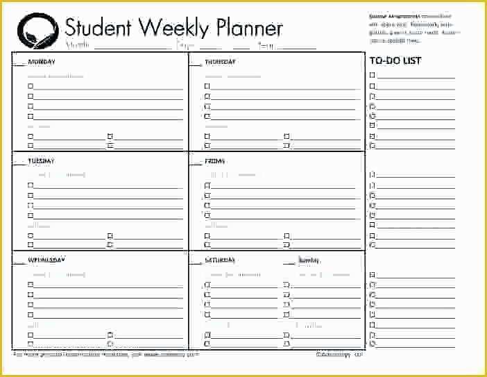Student Planner Template Free Printable Of Student Planner Template Free Printable Weekly