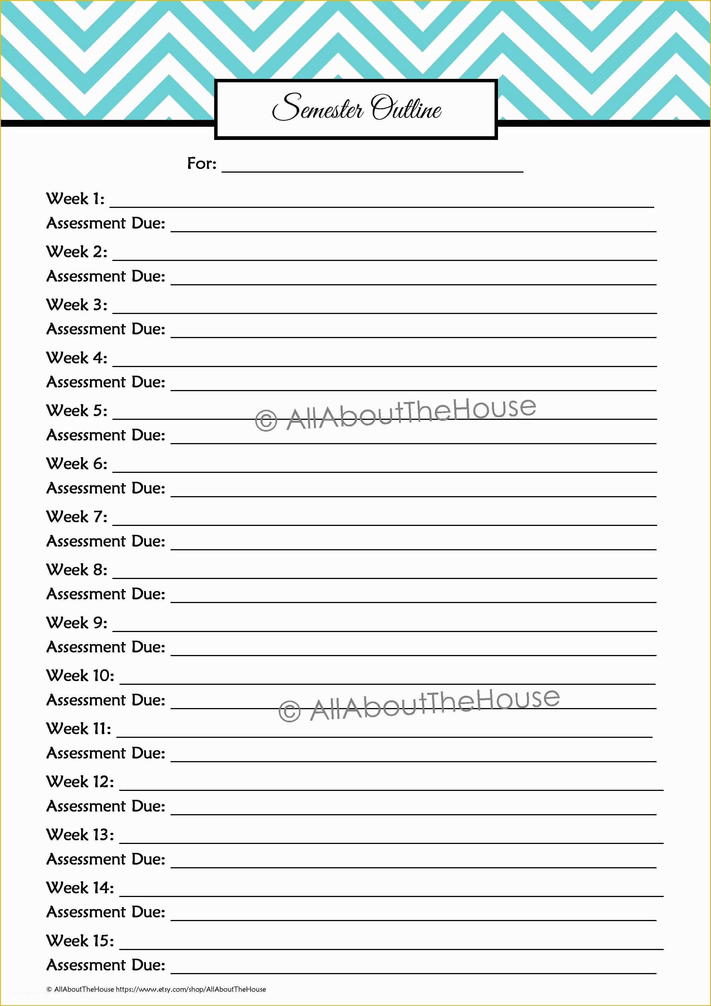Student Planner Template Free Printable Of Study Planner
