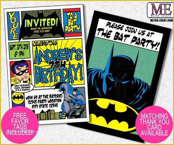 Superhero Birthday Invitations Templates Free Of 20 Superhero Birthday Invitations Psd Vector Eps Ai