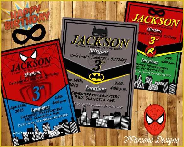 Superhero Birthday Invitations Templates Free Of 34 Superhero Birthday Invitation Templates – Free Sample