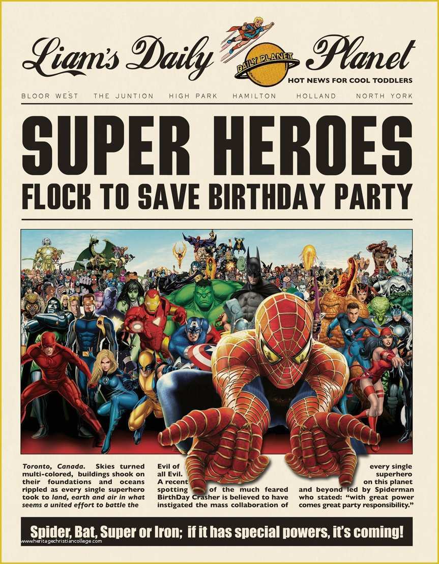 Superhero Birthday Invitations Templates Free Of A Superhero Birthday Party