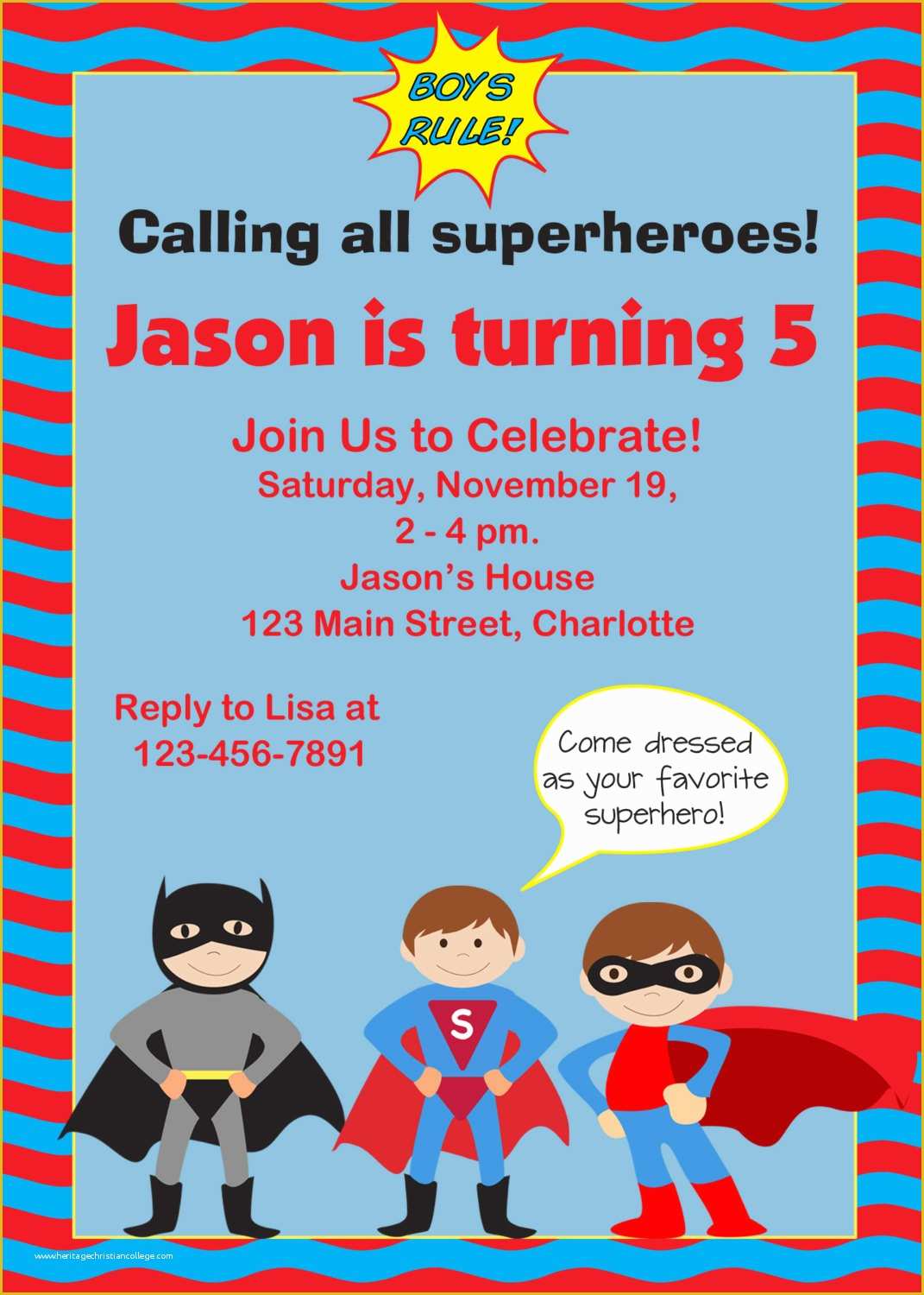 Superhero Birthday Invitations Templates Free Of Free Printable Superhero Birthday Invitation Templates