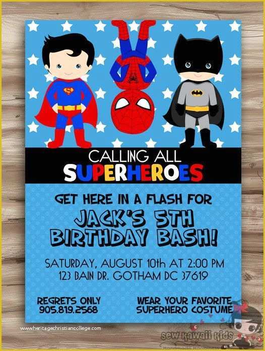 Superhero Birthday Invitations Templates Free Of Free Superhero Invitation Template Best 25 Superhero