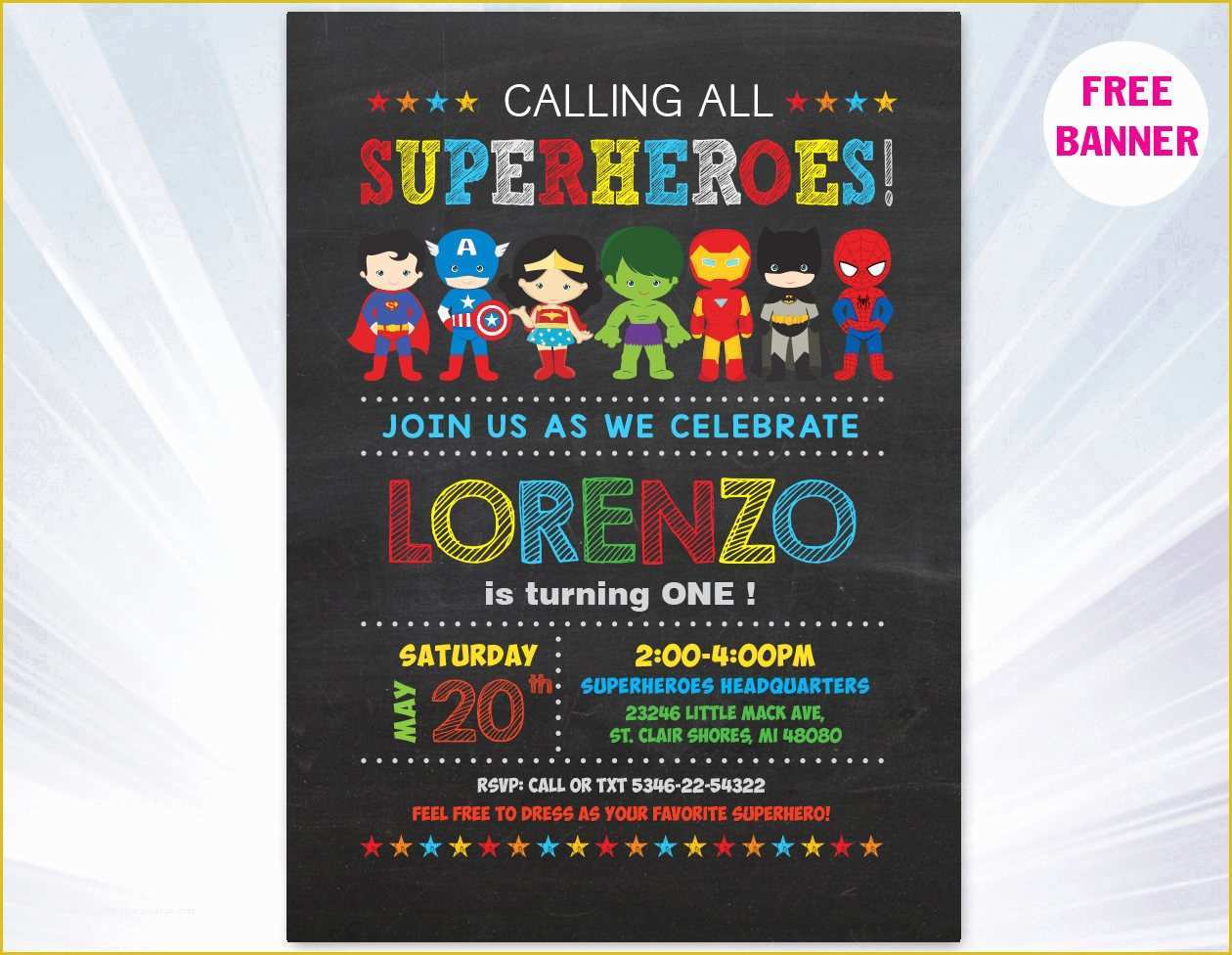 Superhero Birthday Invitations Templates Free Of Super Hero Invitation Superhero Invitation Templates