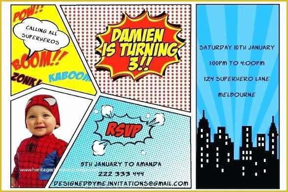 Superhero Birthday Invitations Templates Free Of Superhero Birthday Invitation Template Wonder Woman Party