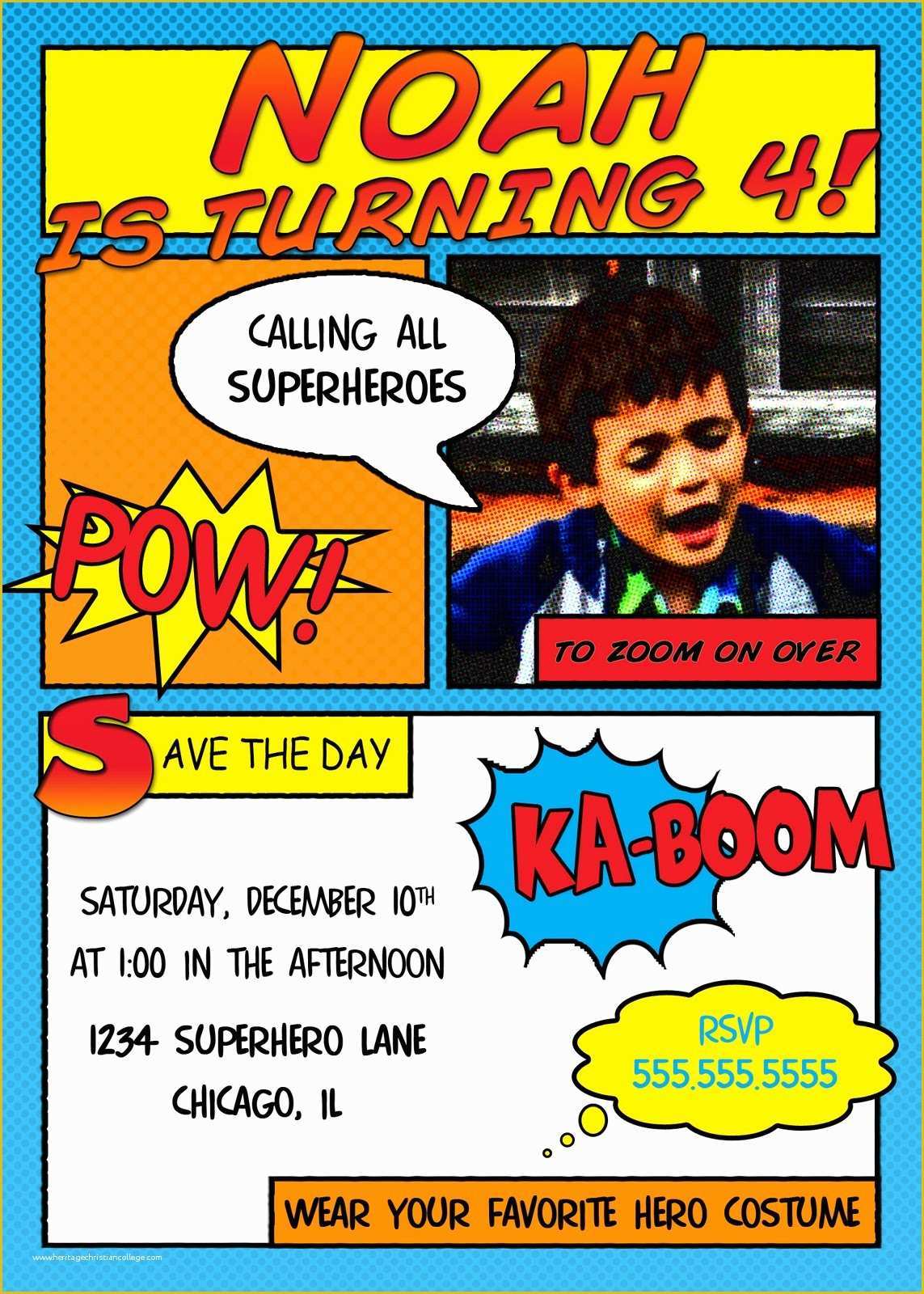 Superhero Birthday Invitations Templates Free Of Superhero Birthday Invitations Templates