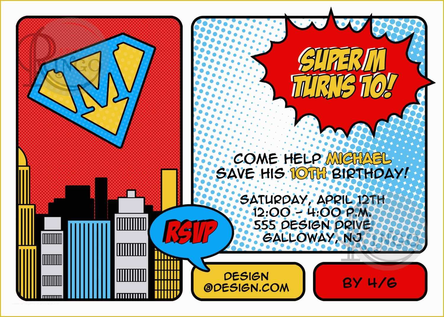 Superhero Birthday Invitations Templates Free Of Superhero Birthday Invitations Templates