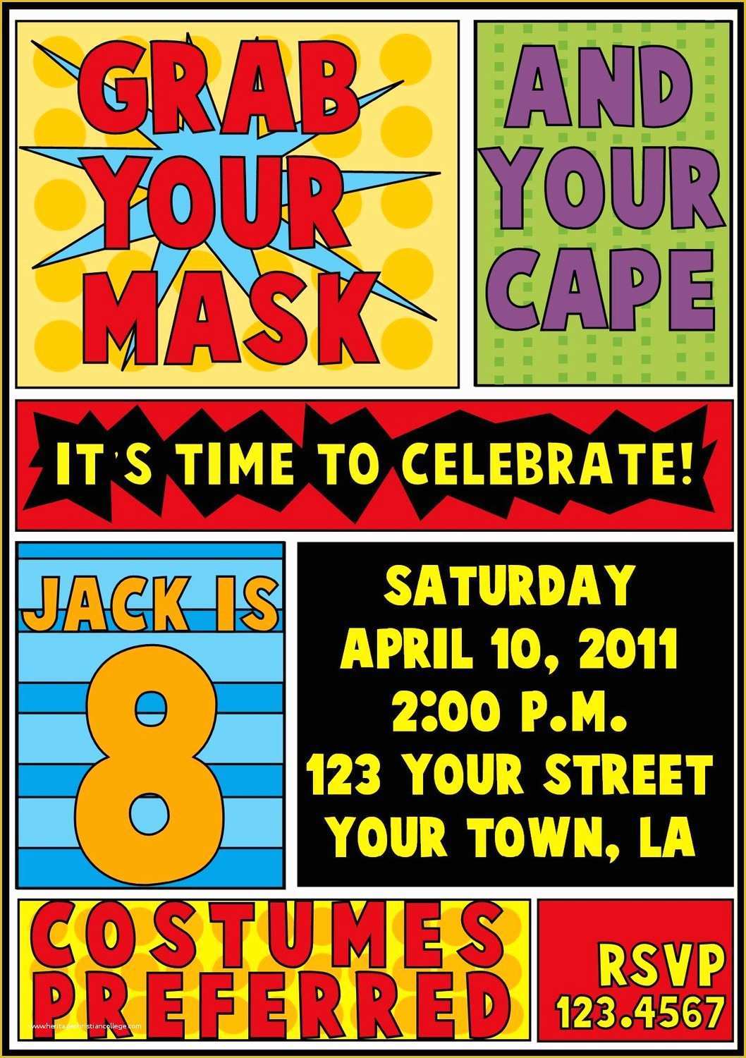 Superhero Birthday Invitations Templates Free Of Superhero Invitation Templates Invitation Template