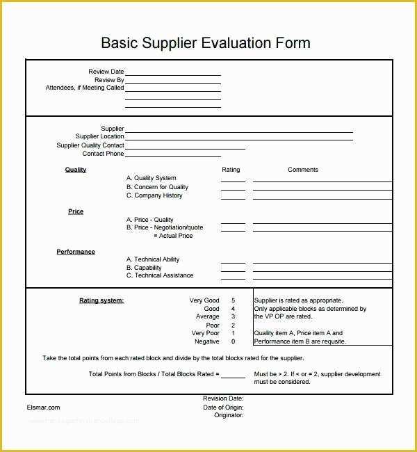 Supplier Scorecard Template Excel Free Of Vendor Evaluation Scorecard Template Excel software