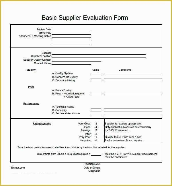 Supplier Scorecard Template Excel Free Of Vendor Evaluation Scorecard Template Excel software