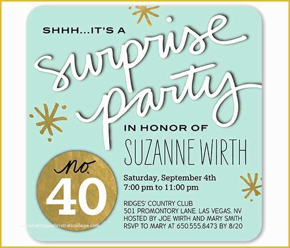 Surprise Invitation Templates Free Of 26 Surprise Birthday Invitation Templates – Free Sample