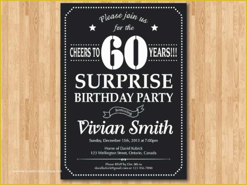 Surprise Invitation Templates Free Of Free 60th Surprise Invitation Template – orderecigsjuicefo