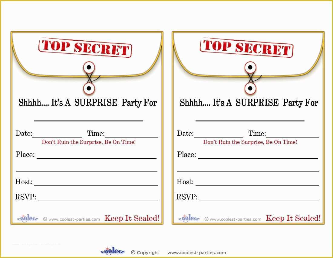 Surprise Invitation Templates Free Of Free Printable Surprise Birthday Party Invitations