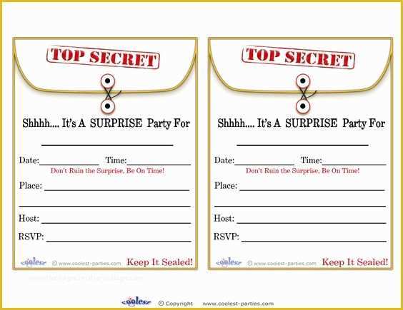 Surprise Invitation Templates Free Of Party Invitation Templates Surprise Birthday Parties and