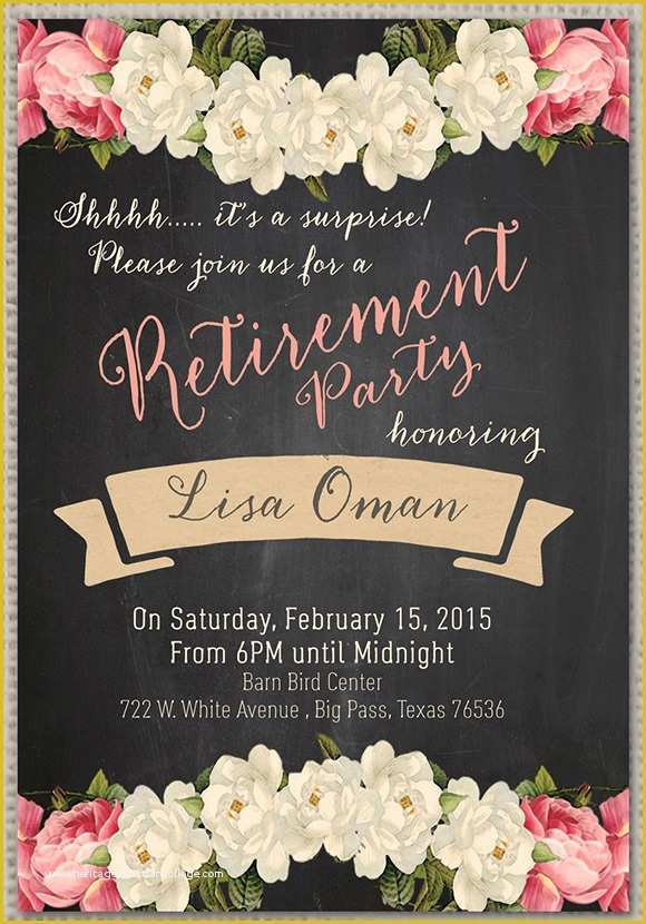 Surprise Invitation Templates Free Of Retirement Party Invitation 7 Premium Download