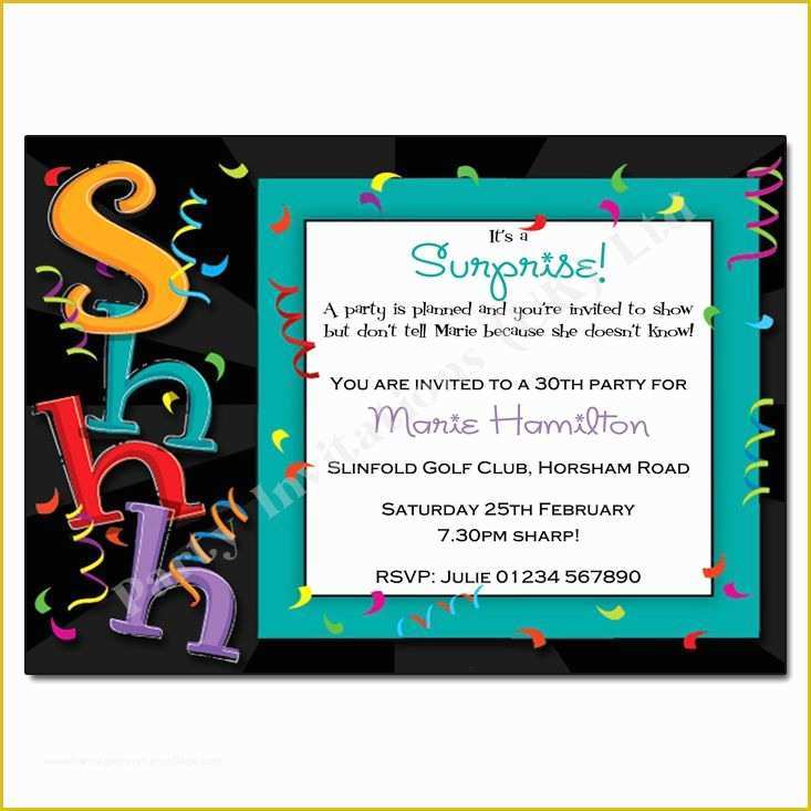 Surprise Invitation Templates Free Of Surprise 50th Birthday Invitation — Birthday Invitation