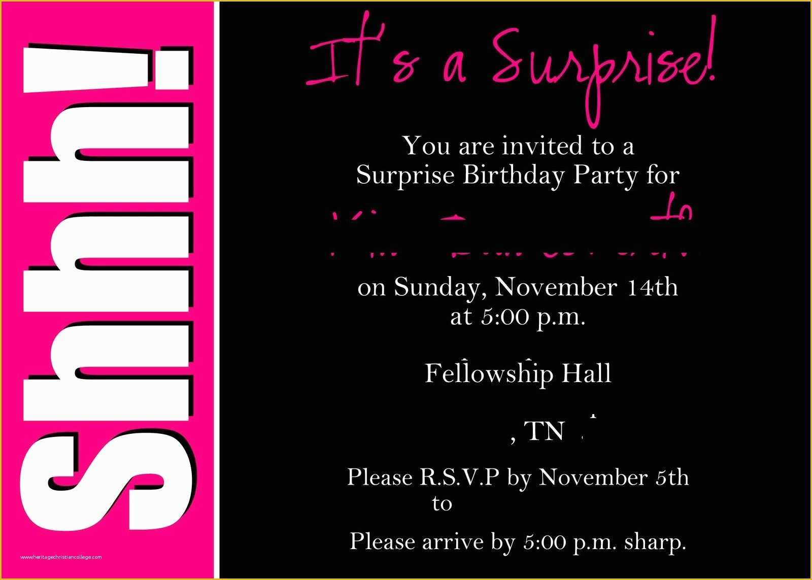 Surprise Invitation Templates Free Of Surprise 50th Birthday Invitations Templates