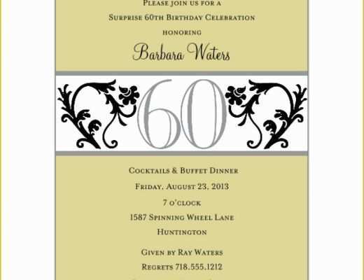 Surprise Invitation Templates Free Of Surprise 60th Birthday Invitation Templates Free