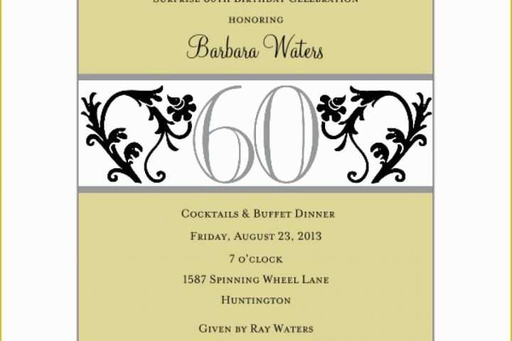 Surprise Invitation Templates Free Of Surprise 60th Birthday Invitation Templates Free