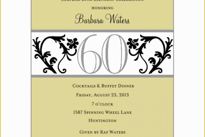 Surprise Invitation Templates Free Of Surprise 60th Birthday Invitation Templates Free